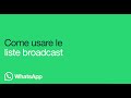 Come usare le liste broadcast | WhatsApp