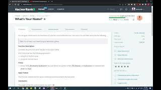HackerRank Python Problem "What's your name ?" || Competitive Programing With Python @Codolearn