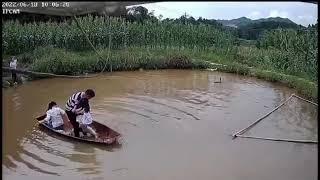 Asian Carp Jumping Into The Fishing Boat