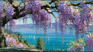 Visual Poems | Wisteria in the Wind | Living Oil Paintings