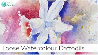 How To Paint Three Loose Watercolour Daffodils