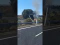 vehículo ardiendo en la a 43