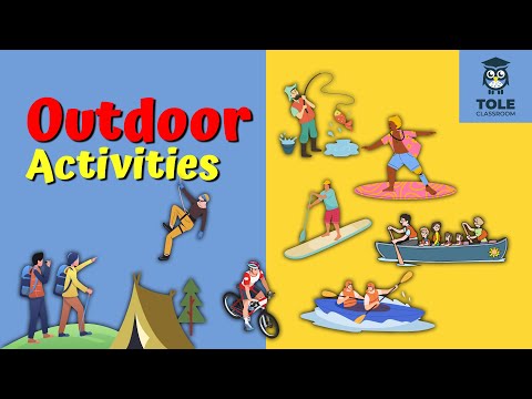 Outdoor Activities Easy and Fun English Learning Flashcard Tole Classroom