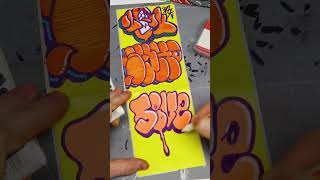 Drawing some bubble letters with friends. #streetart #diy #stickers