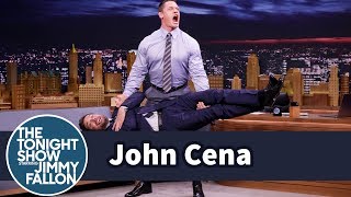 John Cena Deadlifts Jimmy Fallon