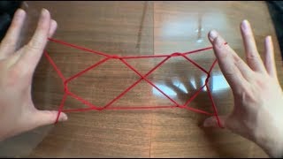 あやとり2段はしご簡単な作り方 Easy Cat's Cradle/String figure （How to make 2 steps ladder)