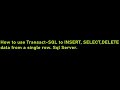 How to use (T-SQL) INSERT-INTO Statement to Insert a single row into Sql Server Table #2