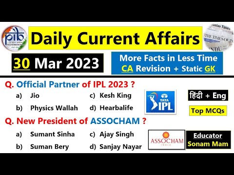 30 March 2023 Current Affairs Today Current Affairs Daily Current