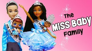 Sniffycat Barbie Families ! The MISS BABY FAMILY Christmas Parade | Toys and Dolls Fun for Kids