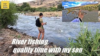 דייג בירדן,זמן איכות עם הילד,,Fishing in the river , quality time with my child