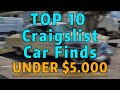 Top 10 Craigslist Cars For Sale Under $5,000 - classic cars from the 1950s to the 1960s