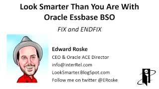 Essbase FIX and ENDFIX