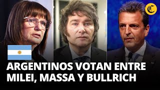 ELECCIONES EN ARGENTINA: Milei, Massa y Bullrich en contienda por la presidencia | El Comercio