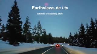 4k Satellite or Shooting Star, winter in Harz mountain range