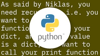 Loop through all nested dictionary values?