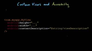 Custom View Accessiblity - Developing Android Apps