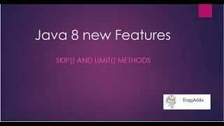Java8 Skip And Limit methods