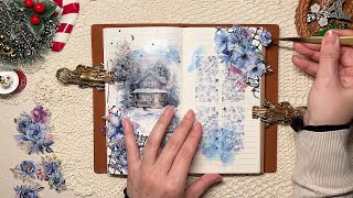 ASMR 다꾸 | 겨울 손님🦌 다이어리 꾸미기 Journaling #srapbooking vintage collage ビンテージ コラージュ diary decorating