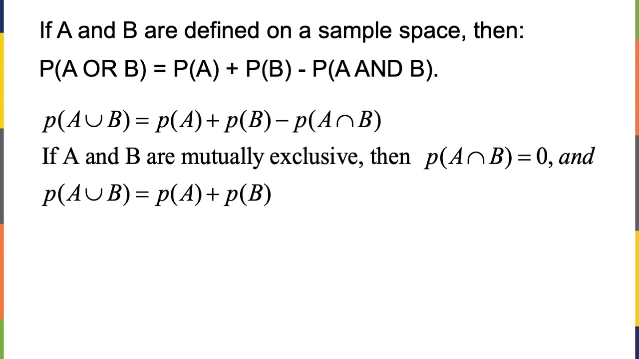 Section 3.3 Two Basic Rules Of Probability - YouTube