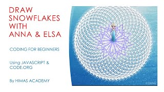 Draw SnowFlakes using coding / JavaScript & Code.org editor