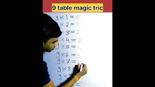 9 table magic tric||🔥😄 #shortsvairlvideo #viral #shorts