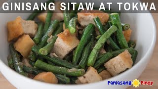 Ginisang Sitaw at Tokwa in Oyster Sauce