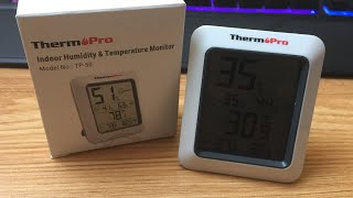 ThermoPro TP50 Room Digital Indoor Temperature / Humidity Monitor \u0026 Hygrometer - Unboxing and Review