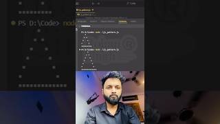 Javascript Hollow Pyramid Pattern | Javascript Tutorial #shorts #javascript #codingshorts