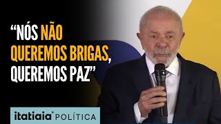 LULA DIZ QUE TORCE PARA TRUMP NOS EUA: 'NÓS NÃO QUEREMOS BRIGAS, QUEREMOS PAZ'