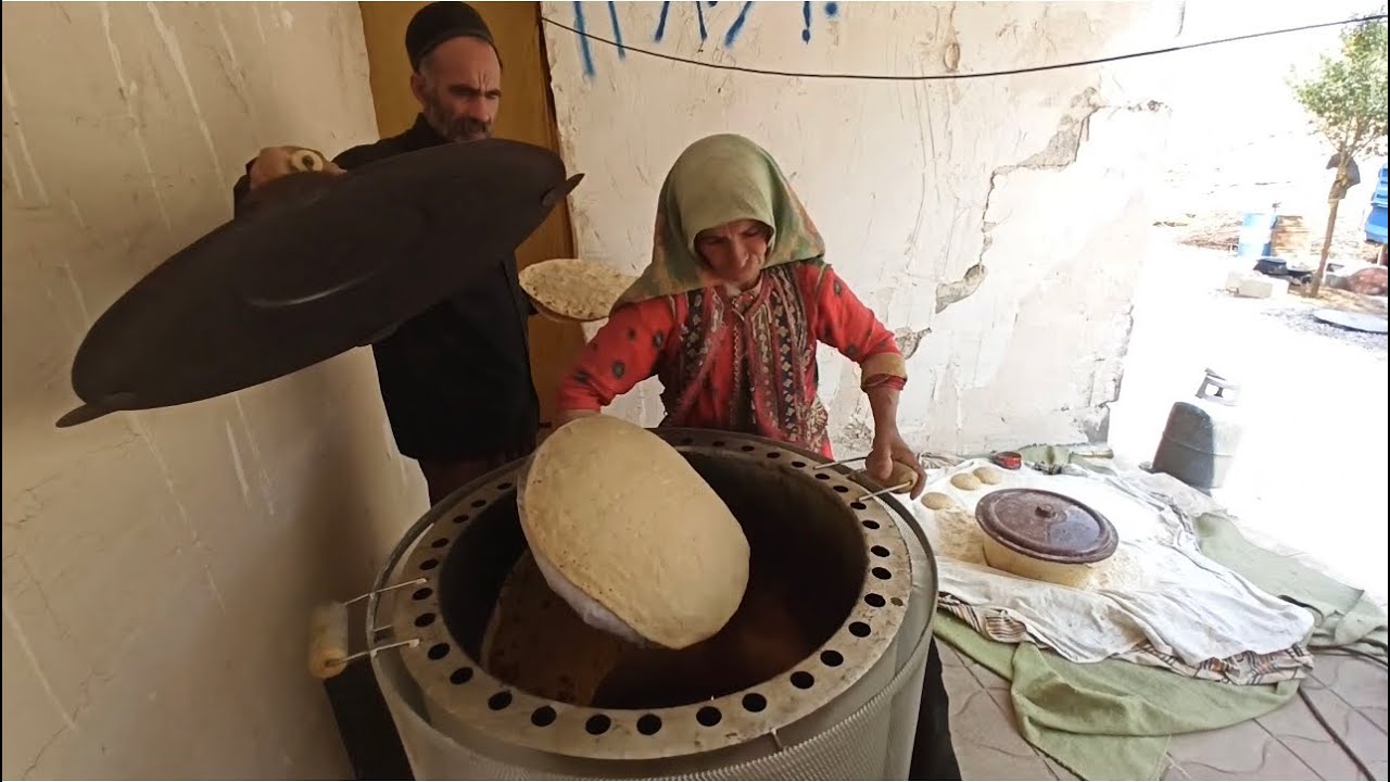 Nomadic Life In Iran Baking Bread In Different Way By Nomads Youtube