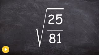 Simplify a square root of a rational number