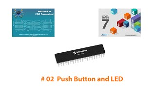 Push Button and LED Proteus Simulation Using ATmega16