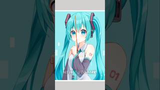 How to draw Hatsune miku easy step by step ✨ #hatsunemiku #shorts