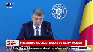 PREMIERUL CIOLACU, MESAJ DE ULTIM MOMENT_Știri B1TV_18 dec. 2024