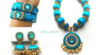 DIY Silk Thread Bridal Jwellery Set| by Miss. Artofy