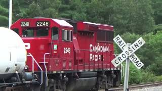 CP Rail G13e from Herman ME to Searsport ME August 7 2023 under mostly skies.Mosquito Mtn first!