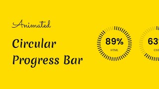 Animated Circular Progress Bar using HTML, CSS and Javascript