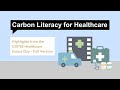 Highlights from the COP26 Healthcare Focus Day