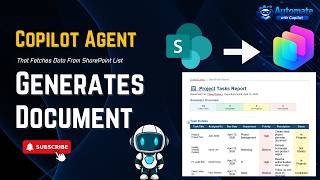 Auto-Generate Word Document with Copilot + SharePoint | Copilot Agent: SharePoint to Word Automation