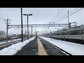 【降雪の中、最高時速130km hで爆走‼️】223系1000番台（w6編成）＋2000番台（v27編成）a新快速網干行き　河瀬駅通過