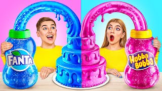 Розовое vs Синее Украшение Торта Челлендж | Смешные Моменты с Multi DO Challenge