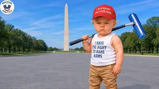 Baby Trump Cleans the Reflecting Pool!
