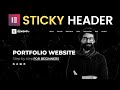 how to make sticky transparent header in elementor