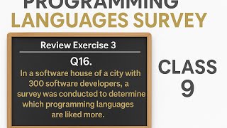 Class 9 Math | Review Exercise 3 Q16 | Set Theory | Python Java PHP Survey