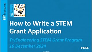 How to Write a TryEngineering STEM Grant Application