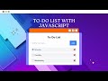 How To Create To-Do List App Using HTML CSS And JavaScript