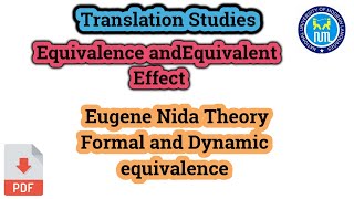 Eugene Nida translation theory | Equivalence and Equivalent effect