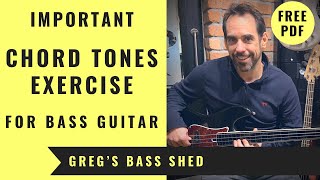 Chord Tones Exercise For Bass Guitar (No.75)