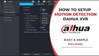 How to Configure Dahua NVR on Motion | Basic Configuration NVR