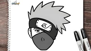 How to draw Kakashi Hatake from Naruto step by step